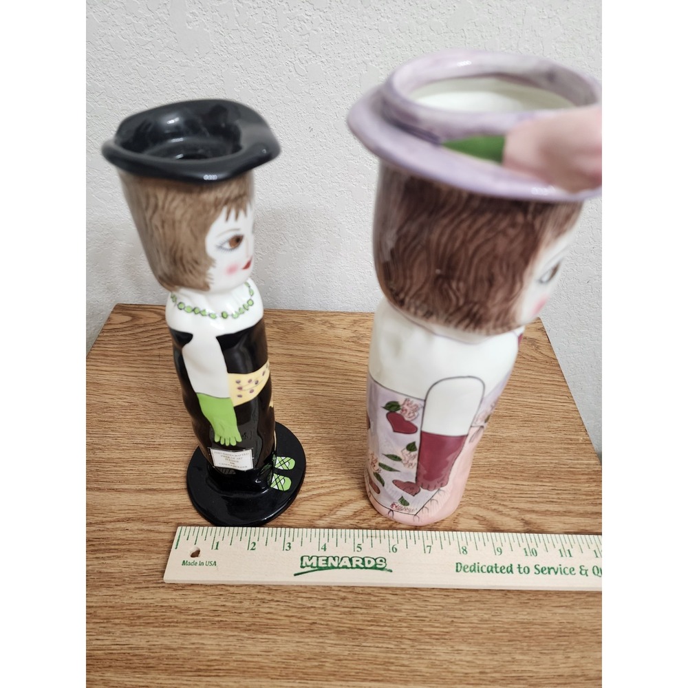 Lauren & Suzie by Susan Paley For GANZ Bella Casa Vase Candle Holder Set of 2 - Picture 13 of 13